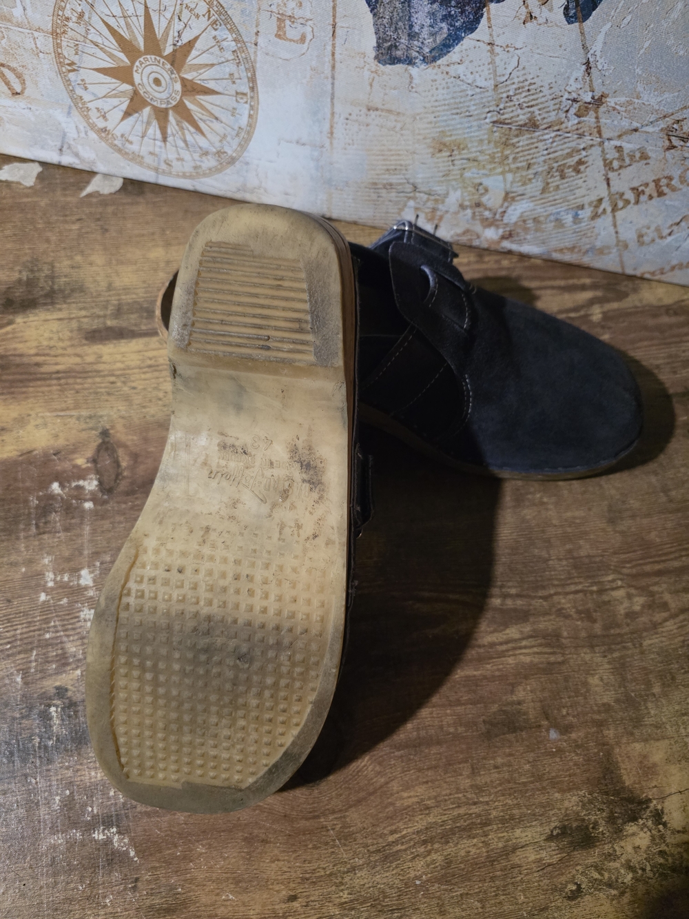 Women's Purple Suede Slip-On Clog with Buckle - Picture 10 of 12